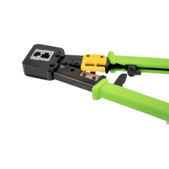 Herramienta para colocar conectores RJ45 tipo feed through en cables de red