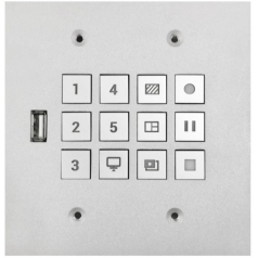 Panel de control RS-232 para estaciones multimedia
