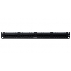 Wirepath Rack Mount RJ45 Cat 5e Patch Panel 24 port (pieza) Negro