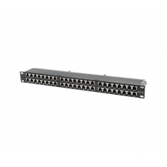 Wirepath Rack Mount RJ45 Cat6a Patch Panel  48 Port(pieza) Negro