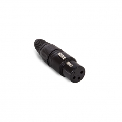 Wirepath 3-Pin XLR Connectors with Gold Plated Contacts - Female (pieza) Negro