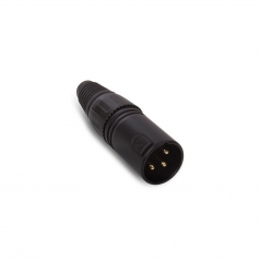 Wirepath 3-Pin XLR Connectors with Gold Plated Contacts - Male (pieza) Negro