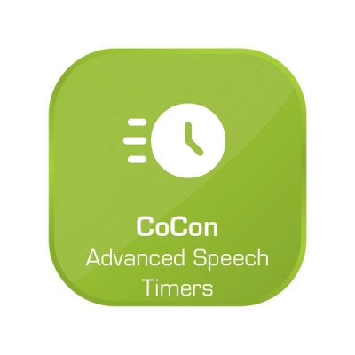 Televic CoCon Advanced Speech Timers Allows Support for Speech Timer Templates Which Can Be Applied to Agenda Topics (pieza)