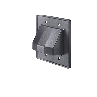 Arlington Reversible Low-Voltage Double Gang Entrance Plate.(pieza) Negro