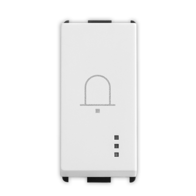 Master - PIXIA Pulsador con icono de campana 10A (pieza) Blanco