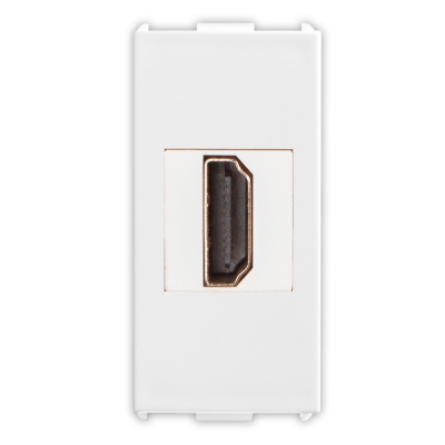 Master - PIXIA Toma con conector HDMI hembra (pieza) Blanco