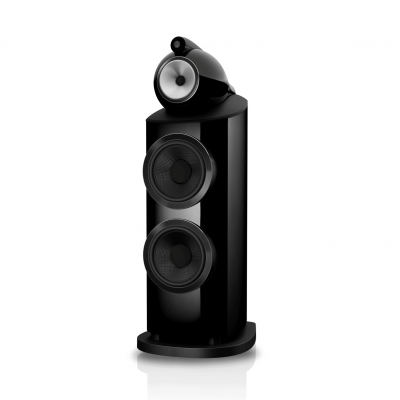 B&W - Altavoz pasivo tipo torre de 3 vías con 1 Driver de MF de 6pulg, 2 Drivers de BF de 10pulg, 8 Ohms y RF(-3dB): 15Hz-28kHz (pieza) Negro