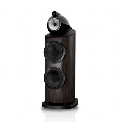 B&W - Altavoz pasivo tipo torre de 3 vías con 1 Driver de MF de 6pulg, 2 Drivers de BF de 10pulg, 8 Ohms y RF(-3dB): 15Hz-28kHz (pieza) Nogal Oscuro