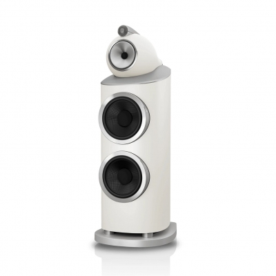 B&W - Altavoz pasivo tipo torre de 3 vías con 1 Driver de MF de 6pulg, 2 Drivers de BF de 10pulg, 8 Ohms y RF(-3dB): 15Hz-28kHz (pieza) Blanco