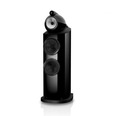 B&W - Altavoz pasivo tipo torre de 3 vías con 1 Driver de MF de 6pulg, 2 Drivers de BF de 8pulg, 8 Ohms y RF(-3dB): 17Hz-28kHz (pieza) Negro