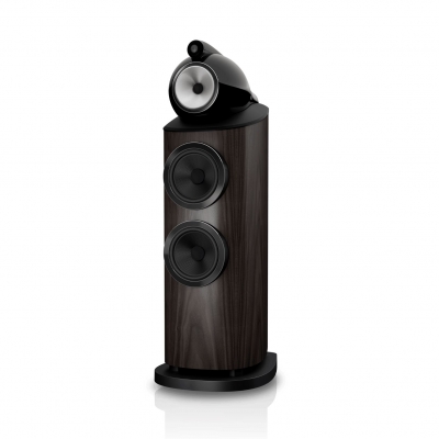 B&W - Altavoz pasivo tipo torre de 3 vías con 1 Driver de MF de 6pulg, 2 Drivers de BF de 8pulg, 8 Ohms y RF(-3dB): 17Hz-28kHz (pieza) Nogal Oscuro