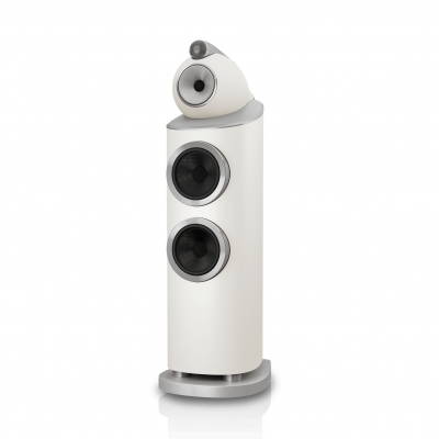 B&W - Altavoz pasivo tipo torre de 3 vías con 1 Driver de MF de 5pulg, 2 Drivers de BF de 7pulg, 8 Ohms y RF(-3dB): 19Hz-28kHz (pieza) Blanco