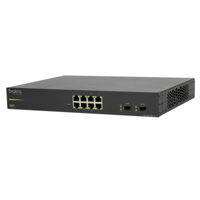 Araknis- Switch de red administrable 320 Series  Switch L2 Gigabit de 8 puertos + 2 SFP+ (pieza) Negro
