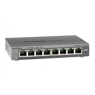 Netgear Switch NG-GS108E-300NAS-SW Gigabit Plus Switch Series (GS108E) 8-Port Gigabit Plus (pieza)