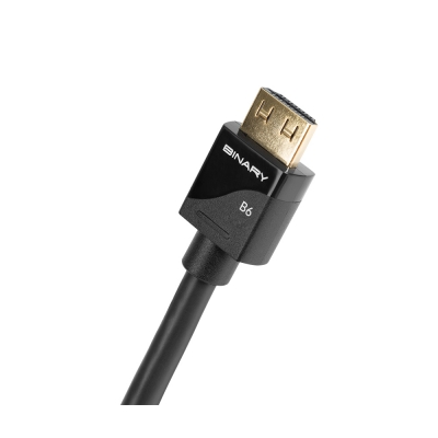 Binary - Cable HDMI de alta velocidad Series B6 con certificación premium 4K Ultra HD 18 Gbps con GripTek de 1 metro (pieza) Negro