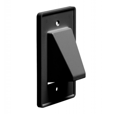 Arlington Reversible Low-Voltage Single Gang Entrance Plate. (pieza) Negro