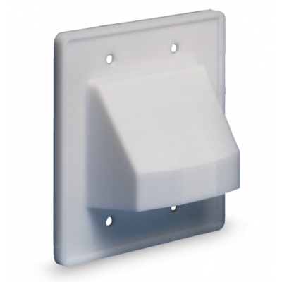 Arlington Reversible Double Gang Entrance Plate(pieza) Blanco