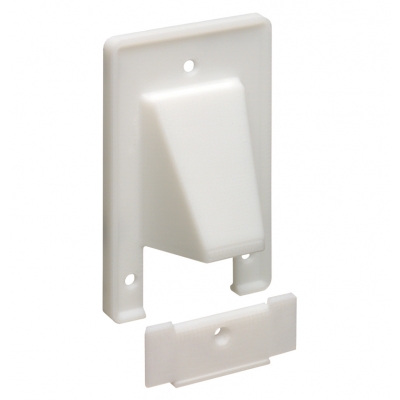 Arlington Reversible Two-Piece Single Gang Low-Voltage Cable Entrance Plate . (pieza) Blanco