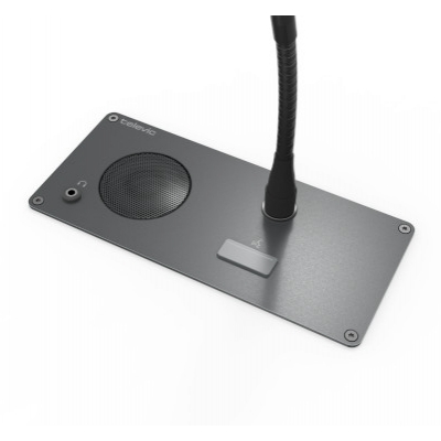 Televic Integrated Flush Mount Delegate Panel with Push & Lock Microphone Connector and Loudspeaker (pieza) Negro