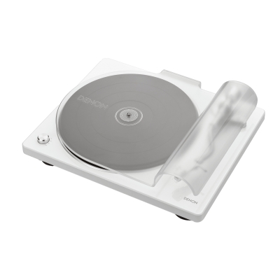 Denon  Turntable Hi-Fi belt-driven turntable, Speed auto sensor, Curved, horizontal tracking angled tonearm with auto-lift (pieza) Blanco