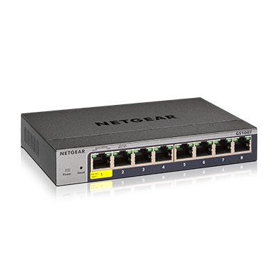 Netgear Switch NG-GS108T-300NAS-SW 8-Port Gigabit Ethernet Smart Switch with Cloud Management (pieza)