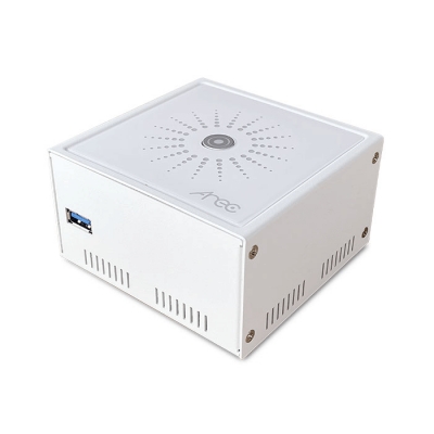 Adena - Estación multimedia compacta con licencia NDI-HX incluida para capturar, mezclar, grabar y transmitir en vivo en 2 fuentes USB Full HD simultáneamente (pieza) Blanco