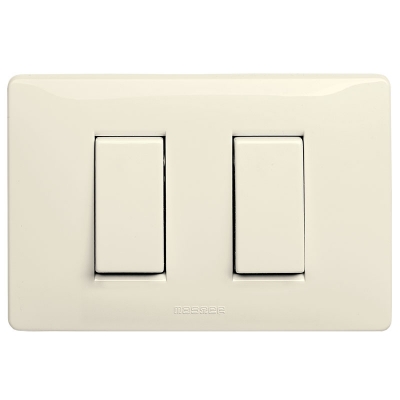 Master - Interruptor sencillo doble 1P 16A (pieza) Marfil