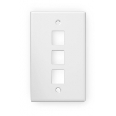 Wirepath 3-Port Keystone Wall Plate (pieza) Blanco