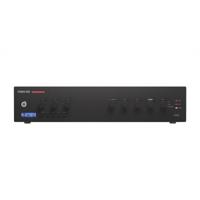Fonestar Amplificador con mezcla multizona de 120W. Reproductor USB/FM/Bluetooth. Entradas de micrófono y auxiliar. Salidas de 100 V y 4 . Control de volumen de zona 1 y zona 2 (pieza)