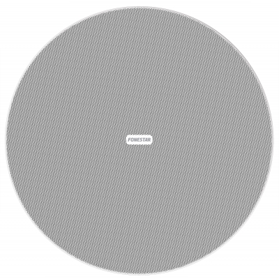 Fonestar Altavoz de plafón de doble cono 8 con transformador de línea de 100 Volts (pieza) Blanco