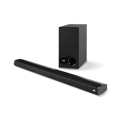 Polk Low-profile universal soundbar system w/ Wireless 5.25” subwoofer (pieza) Negro