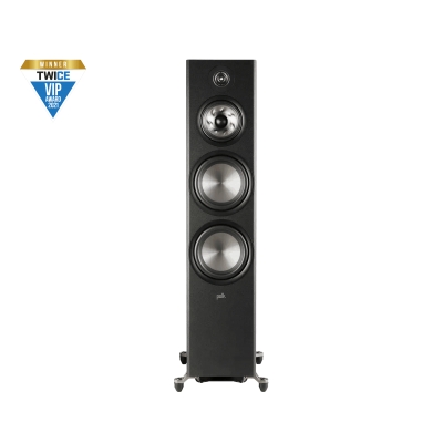 Polk Reserve floorstanding with  1” Pinnacle tweeter and 5.25” turbine cone with dual 8” woofers (pieza) Negro