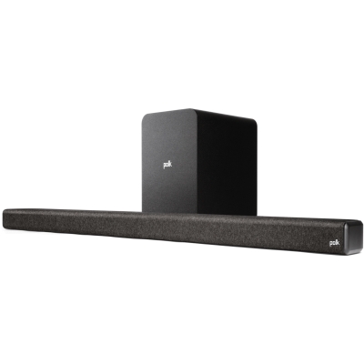 Polk - Sistema de barra de sonido Dolby Atmos 3.1.2 con subwoofer inalámbrico, eArc y Bluetooth (pieza) Negro