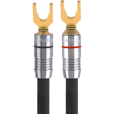 Clarus Aqua MK II Speaker Jumper Cable 8in Spade Lug (par) Negro