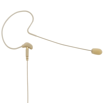 Televic Mini condenser earhook microphone (omnidirectional), beige, with 4-pin mini-XLR connector for the Unite TP,Including wind shield (pieza)