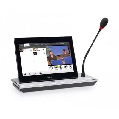 Televic Touch Screen Tabletop Station That Can Be Configured Both as a Delegate or Chairman Unit (pieza) Negro